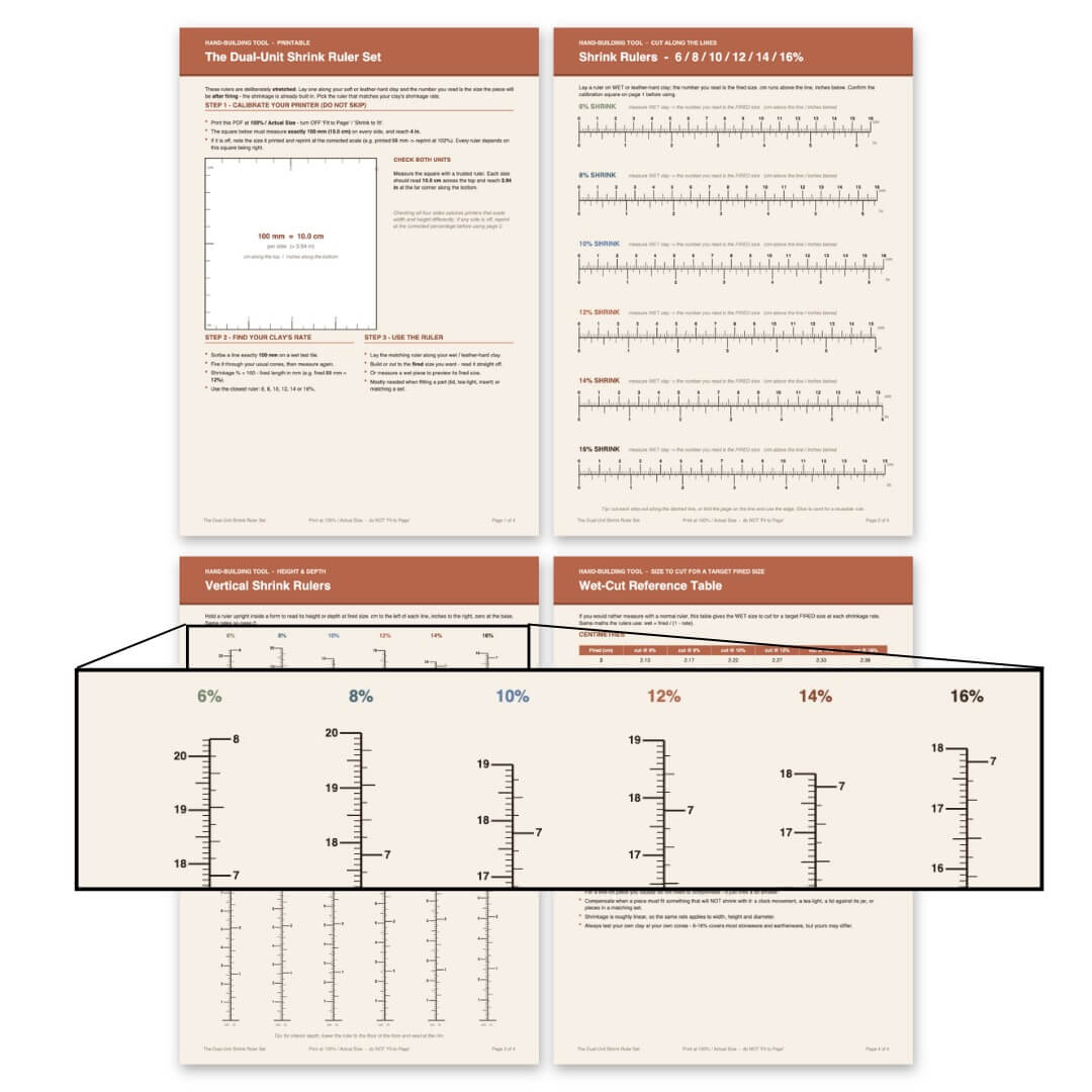 Dual-Unit Shrink Ruler Set