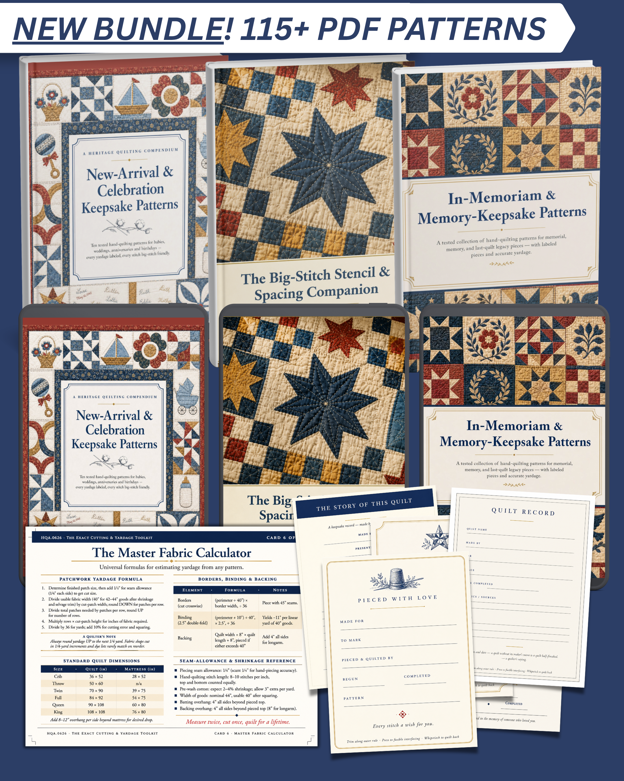 Keepsake Hand-Quilting Pattern Pack - 54% OFF